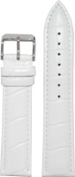 KOLET Croco Padded T20W 20 mm Genuine Leather Watch Strap(White)