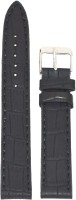 KOLET Croco Matte Finish 24 mm Genuine Leather Watch Strap(Black)