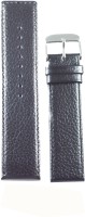 KOLET Dotted Parallel 20 mm Genuine Leather Watch Strap(Black)