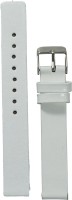 KOLET Glossy Finish W 14 mm Genuine Leather Watch Strap(White)