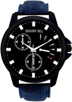 View Golden Bell GB-643BlkDBluStrap Analog Watch  - For Men Wrist Watches Price Online(Golden Bell)