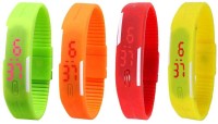 Omen Led Magnet Band Combo of 4 Green, Orange, Red And Yellow Digital Watch  - For Men & Women   Watches  (Omen)
