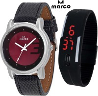 Marco ELITE 50 red - led combo Analog Watch  - For Men   Watches  (Marco)