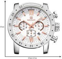 Megir 3008-WHT-SLV  Analog Watch For Men