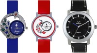 Volga Designer FVOLGA Beautiful New Branded Type Watches Men and Women Combo135 VOLGA Band Analog Watch  - For Couple   Watches  (Volga)