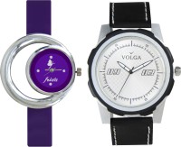 Volga Designer FVOLGA Beautiful New Branded Type Watches Men and Women Combo56 VOLGA Band Analog Watch  - For Couple   Watches  (Volga)
