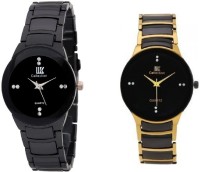 IIK Collection Black-Gold Analog Watch  - For Men   Watches  (IIK Collection)