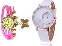 Mxre Pink-White-Wrist Analog Watch  - For Women   Watches  (Mxre)