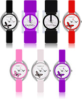 View Valentime W07-1-2-3-4-5-6-7 New Designer Fancy Fashion Collection Girls Analog Watch  - For Women Wrist Watches Price Online(Valentime)