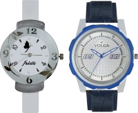 Volga Designer FVOLGA Beautiful New Branded Type Watches Men and Women Combo73 VOLGA Band Analog Watch  - For Couple   Watches  (Volga)