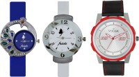 Volga Designer FVOLGA Beautiful New Branded Type Watches Men and Women Combo146 VOLGA Band Analog Watch  - For Couple   Watches  (Volga)