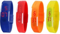 Omen Led Magnet Band Combo of 4 Blue, Red, Orange And Yellow Digital Watch  - For Men & Women   Watches  (Omen)