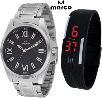 Marco ELITE 203 blk-ch - led combo Analog Watch  - For Men   Watches  (Marco)