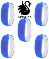 SPINOZA blue digital sporty stylish beautiful watches set of 5 for girls, boys Digital Watch  - For Men   Watches  (SPINOZA)