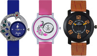 View Frida Designer VOLGA Beautiful New Branded Type Watches Men and Women Combo421 VOLGA Band Analog Watch  - For Couple Wrist Watches Price Online(Frida)