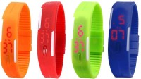 Omen Led Magnet Band Combo of 4 Orange, Red, Green And Blue Digital Watch  - For Men & Women   Watches  (Omen)
