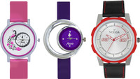 View Volga Designer FVOLGA Beautiful New Branded Type Watches Men and Women Combo154 VOLGA Band Analog Watch  - For Couple Wrist Watches Price Online(Volga)