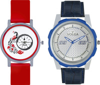 View Volga Designer FVOLGA Beautiful New Branded Type Watches Men and Women Combo65 VOLGA Band Analog Watch  - For Couple Wrist Watches Price Online(Volga)