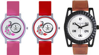 View Volga Designer FVOLGA Beautiful New Branded Type Watches Men and Women Combo157 VOLGA Band Analog Watch  - For Couple Wrist Watches Price Online(Volga)