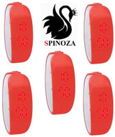 View SPINOZA red digital stylish attarctive watch set of 5 Digital Watch  - For Men Wrist Watches Price Online(SPINOZA)