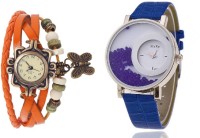 Mxre Orange-Blue-Wrist Analog Watch  - For Women   Watches  (Mxre)