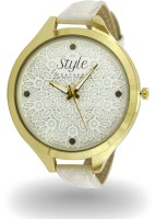 Style Feathers White Flower Dial Analog Watch  - For Women   Watches  (Style Feathers)