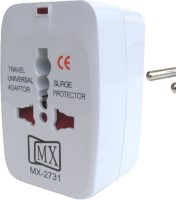 MX Universal Pocket Travel Power Charger Multi-Plug, AU/EU/UK/US/CN Worldwide Adaptor(White)   Laptop Accessories  (MX)