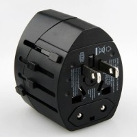 Pia International Dual USB Worldwide Adaptor(Black)