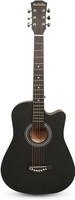 Medellin 38” matt black Acoustic Guitar Linden Wood Rosewood Right Hand Orientation(Black)