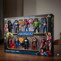 BAIRNINO Avengers Superhero Toy Kit | 10 Action Figures with Dynamic Pose Design(Multicolor)