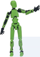 dribblr Dummy 13 Action Figure Robot | Build It Yourself Toy | 3D Printed (5.5inches)(Green, Black)