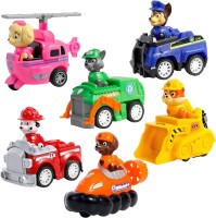 Akvanar Paw Patrol Vehicle Set Of 6 Dog Figures For Kids(Multicolor)
