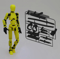 Bhootia Dummy 13 Action Figure | Build Yourself | With Weapons (5.25inches) Yellow Color(Yellow)