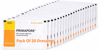 Primapore Non Woven Adhesive Wound Dressing 8.3cm x 6cm - Medical Dressings, Adhesive Band Aid(Set of 20)