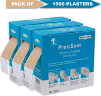 Medigrip Precispot Adhesive Bandage Dispenser (Antiseptic) Adhesive Band Aid(Set of 1500)