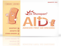Dr. Morepen AID Adhesive Band Aid Waterproof for Kids & Adults, Latex Free Adhesive Band Aid(Set of 10)