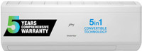 Godrej 5-in-1 Convertible Cooling 2023 Model 1.5 Ton 5 Star Split Inverter i-sense Technology with Blue Fin Anti Corrosive Coating AC  - White(AC 1.5T EI 18IINV5R32 WWA/EI 18IINV5R32 WWR, Copper Condenser)