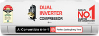 LG 2025 Model 1.5 Ton 5 Star Split AI Dual Inverter AI Convertible 6-in-1 Split with Faster Cooling and Energy Saving, 4 Way Air Swing, VIRAAT Mode and Diet Mode Plus AC AC(US-Q19ENZE3, White)