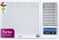 Godrej Turbo Mode 1.5 Ton 3 Star Window Anti-Dust Filter With Anti-Freeze Thermostat AC  - White(WFC 18UTC3-WWB, Copper Condenser)