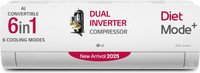 LG 2025 Model 1.5 Tons 3 Star Split Dual Inverter AC(US-Q19HNXE, White)
