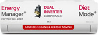 LG 2025 Model AI Plus Convertible 6-in-1 1.5 Ton 3 Star Split AI Dual Inverter with Energy Manger Plus,4 Way Swing, Voice Control, HimClean, VIRAAT Mode and Diet Mode Plus AC with Wi-fi Connect  - White(US-Q18HWXE, Copper Condenser)