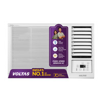 Voltas 2026 Model 1 Ton 2 Star Window Fixed Speed AC(122FS PLATINA(4011571), White)
