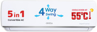 ONIDA 2025 Model 5-in-1 Convertible Cooling 1 Ton 3 Star Split Inverter With 4 Way Swing AC  - White(IR123MJS, Copper Condenser)