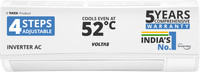 Voltas 2024 Model 1 Ton 5 Star Split Inverter AC  - White(125V CAX(4503689), Copper Condenser)
