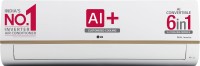 LG AI Convertible 6-in-1 Cooling 2023 Model 1 Ton 5 Star Split AI Dual Inverter 4 Way Swing, HD Filter with Anti-Virus Protection AC with Wi-fi Connect  - Gold Deco(RS-Q14GWZE, Copper Condenser)
