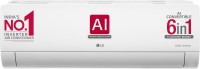 LG AI Convertible 6-in-1 Cooling 2023 Model 1 Ton 5 Star Split Inverter 4 Way Swing, HD Filter with Anti-Virus Protection AC  - White(RS-Q14ENZE, Copper Condenser)