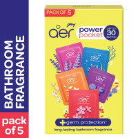 Godrej Aer Power Pocket Assorted Fragrance Blocks Bathroom Fragrances(5 x 10 g)