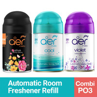 Godrej Aer Matic Cool Surf Blue | Alive | Violet Valley Bloom Room Freshner Refill Matic Refill(3 x 215 ml)