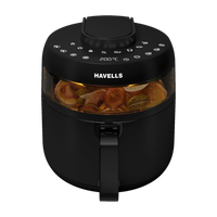 HAVELLS Prolife Crystal Aerocrisp Technology with 85% Less Oil Cooking Dehydrator Mode Auto-ShutoffSee-Through Window Air Fryer(5 L)