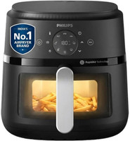 PHILIPS NA231/00 with touch panel & Cooking window, uses up to 90% less fat, 1700W, with Rapid Air Technology Air Fryer(6.2 L)